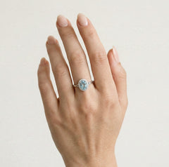 Bague en or, aigue-marine et diamants