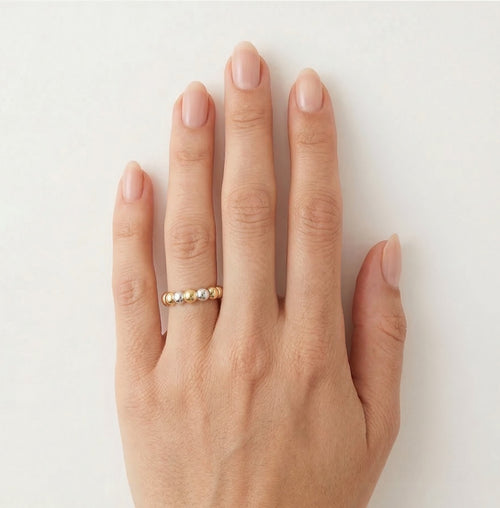 Prsten z bílého a žlutého zlata