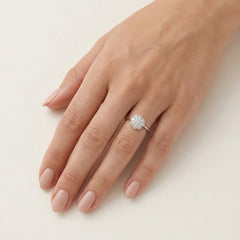 Bague en diamant en forme de fleur