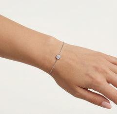 Bracelet élégant en argent avec oxyde de zirconium