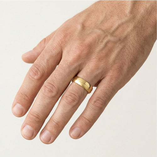 Alliance élégante en or demi-mat