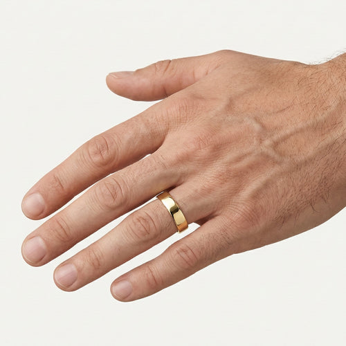 Bague de mariage classique en or jaune