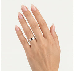 Eleganter zweifarbiger Ehering