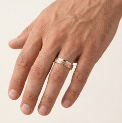 Bague de mariage en or blanc et rose