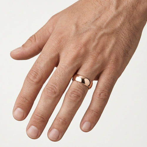 Bague de mariage massive en or rose