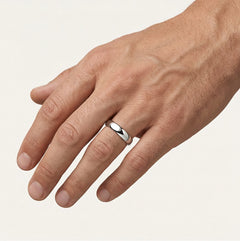 Bague de fiançailles fine en or blanc