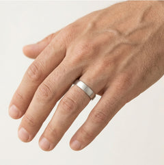 White gold princess cut wedding ring