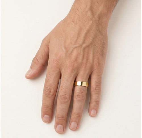 Bague de mariage massive en or jaune