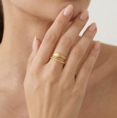 Bague serpent en or serpentine