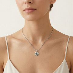 Scorpio silver pendant