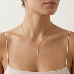 Bicolor gold cross