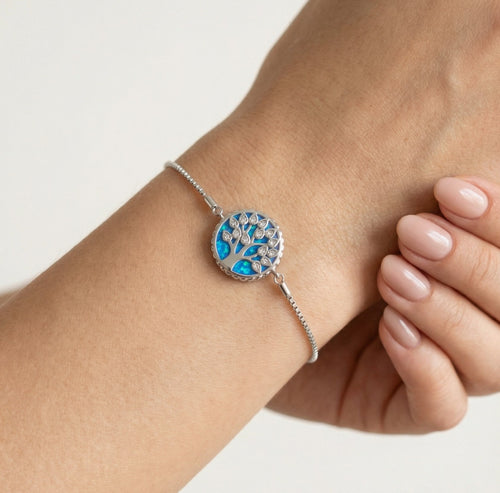 Bracelet arbre de vie avec opale