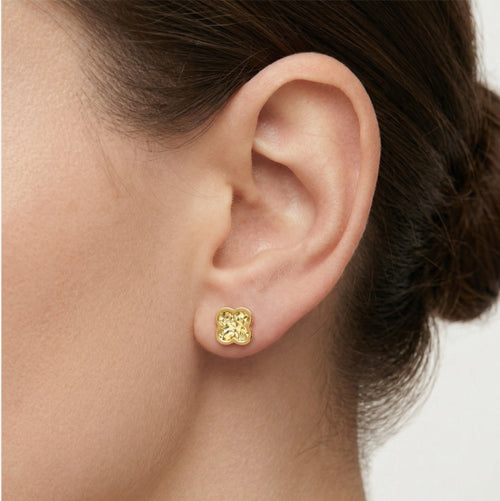 Symbolické náušnice ze žlutého zlata