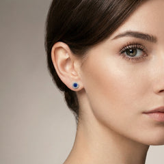 Royal blue quartz studs