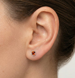 Runde Bernsteinohrringe