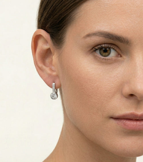 Fantasía white gold earrings