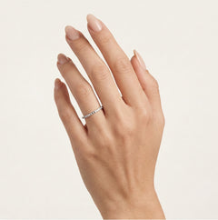 White gold half eternity wedding band