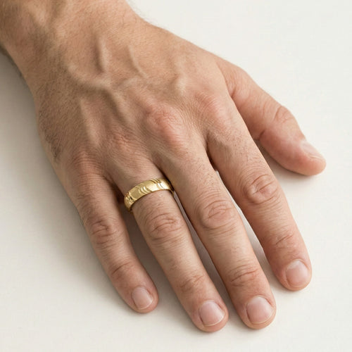 Bague de mariage en or jaune mat