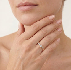 Thin accent gold ring