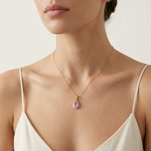 Pendentif en quartz taille poire