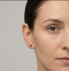 Runde Bernsteinohrringe