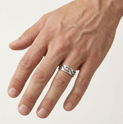 Stilvoller Ehering aus Weißgold