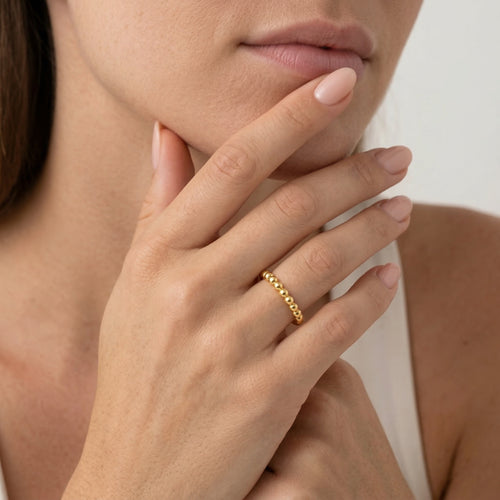 Bague en perles d'or