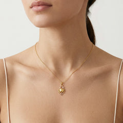 Gold Scorpio zodiac sign pendant