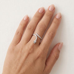 Bague statement serpent