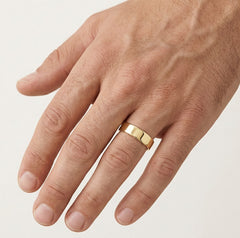 Bague de mariage en or jaune poli