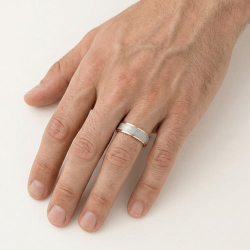 Alianzas de boda anchas de oro blanco