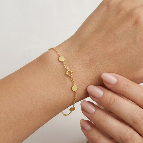 Gold coin bracelet
