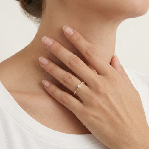 Bague élégante en diamant pour femme