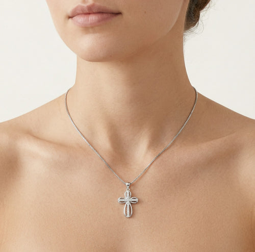 Cruz de plata infinita