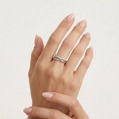 Bague en argent avec cubic zirconia éclatant