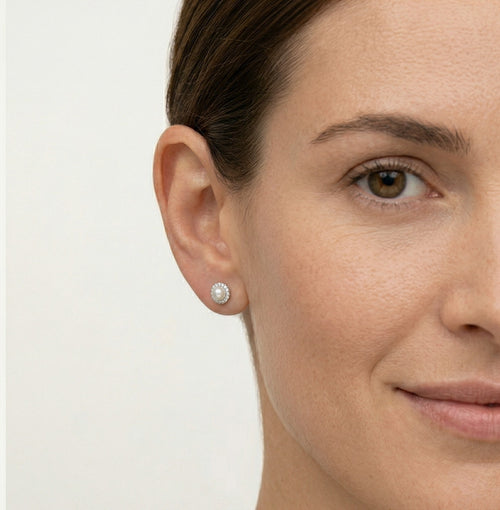 Stříbrné náušnice s perlou