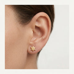 Boucles d’oreilles puces étoile en or rose éclatantes