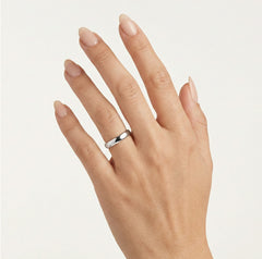 Anillos de boda de oro blanco de 3 mm de ancho, atemporales