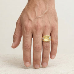 Bague en or poli pour homme