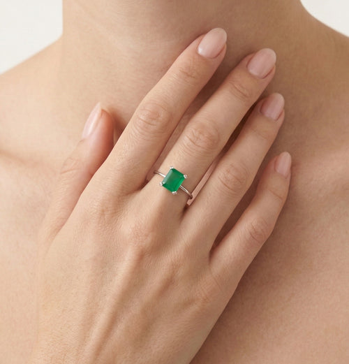 Smaragd-Jade-Ring