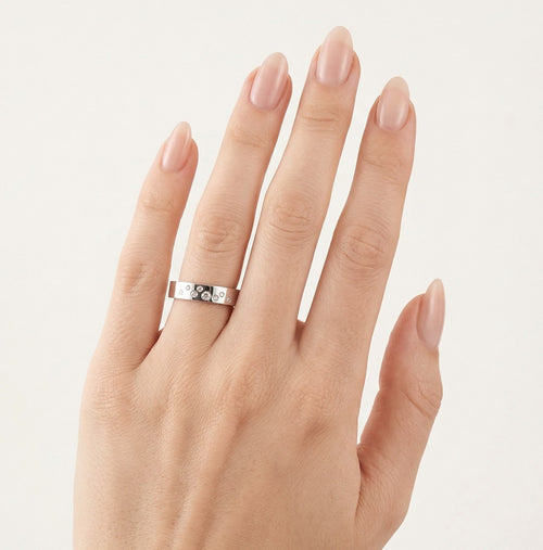 Anillo de boda de oro blanco con o sin piedras