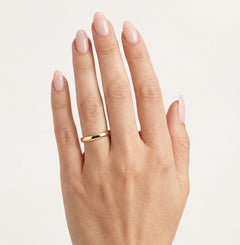 Hladký snubní prsten ze žlutého zlata