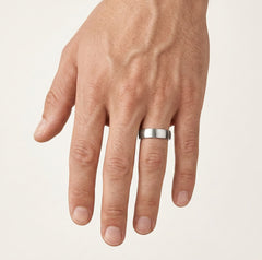 Stylové matné snubní prsteny z bílého zlata