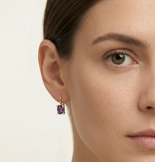 Boucles d’oreilles en améthyste douce
