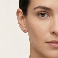 Hranaté diamantové náušnice