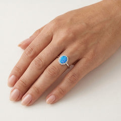 Königlicher blauer Opal-Ring