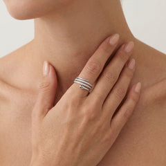 Bague serpent à trois ronds