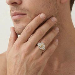 Ring mit Anker und Schiffsrad