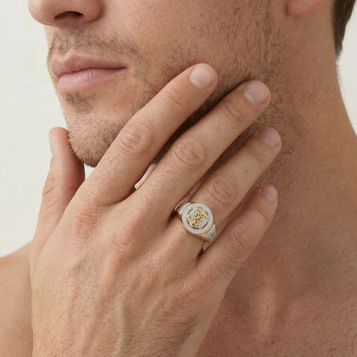 Ring mit Anker und Schiffsrad