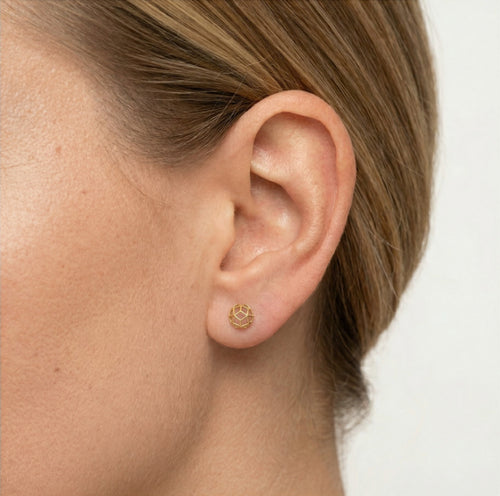 Zlate náušnice hranatého tvaru